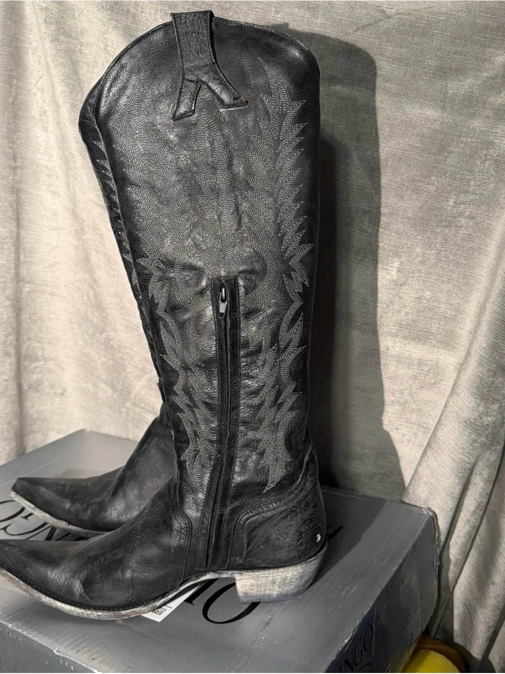 Old Gringo Women’s Black Mayra Tall Western Cowgirl Pointed Toe Boots 10.5B